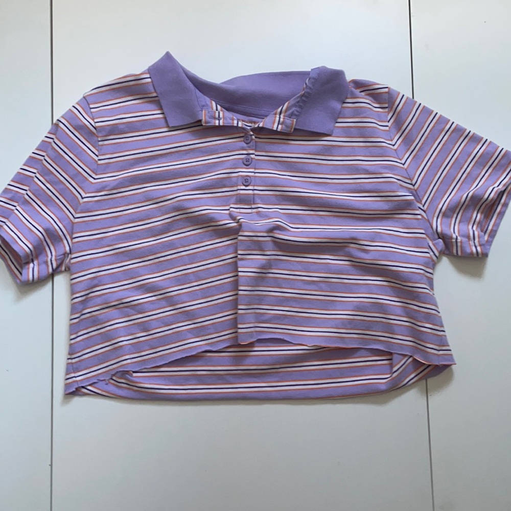 laura scott cropped button up w collar